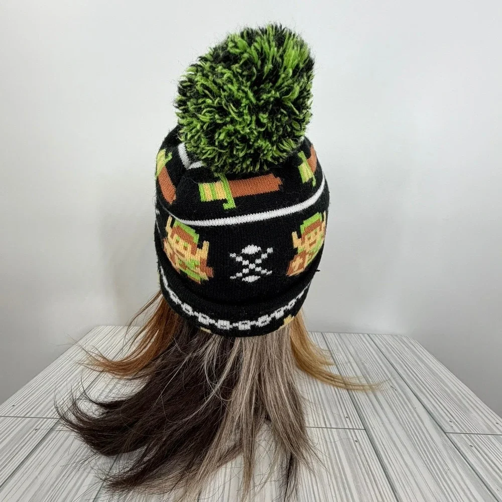 Legend of Zelda 8-Bit Fairisle Cuff Pom Beanie